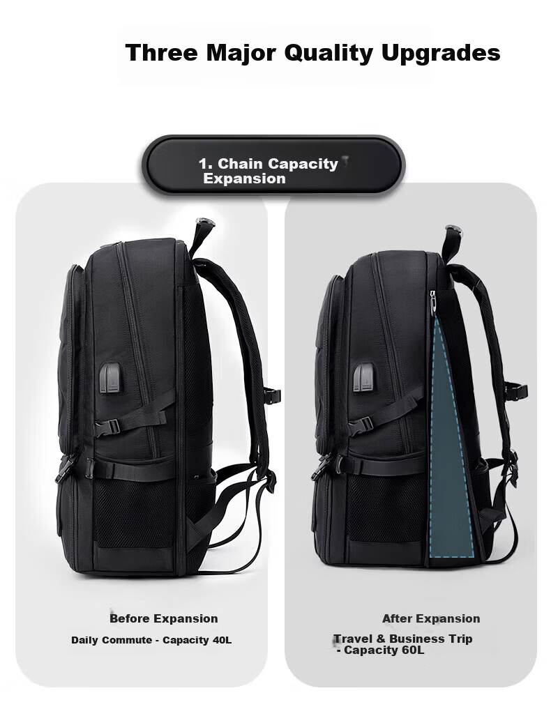 JEEP Men's Large Capacity Travel Backpack Commuter Business Short Trip Laptop Bag Outdoor Hiking Backpack 4