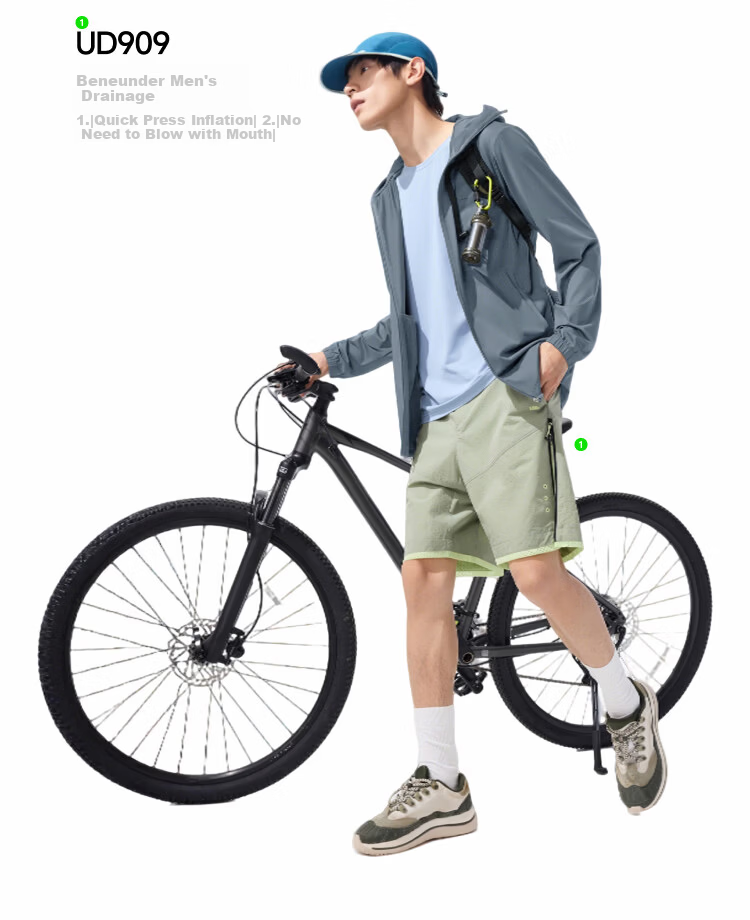 Beneunder Ice Silk Sun Protection Clothing for Men, UV-Resistant Jacket, Cool And Breathable Outdoor Fishing AL936 Twilight Black S 17