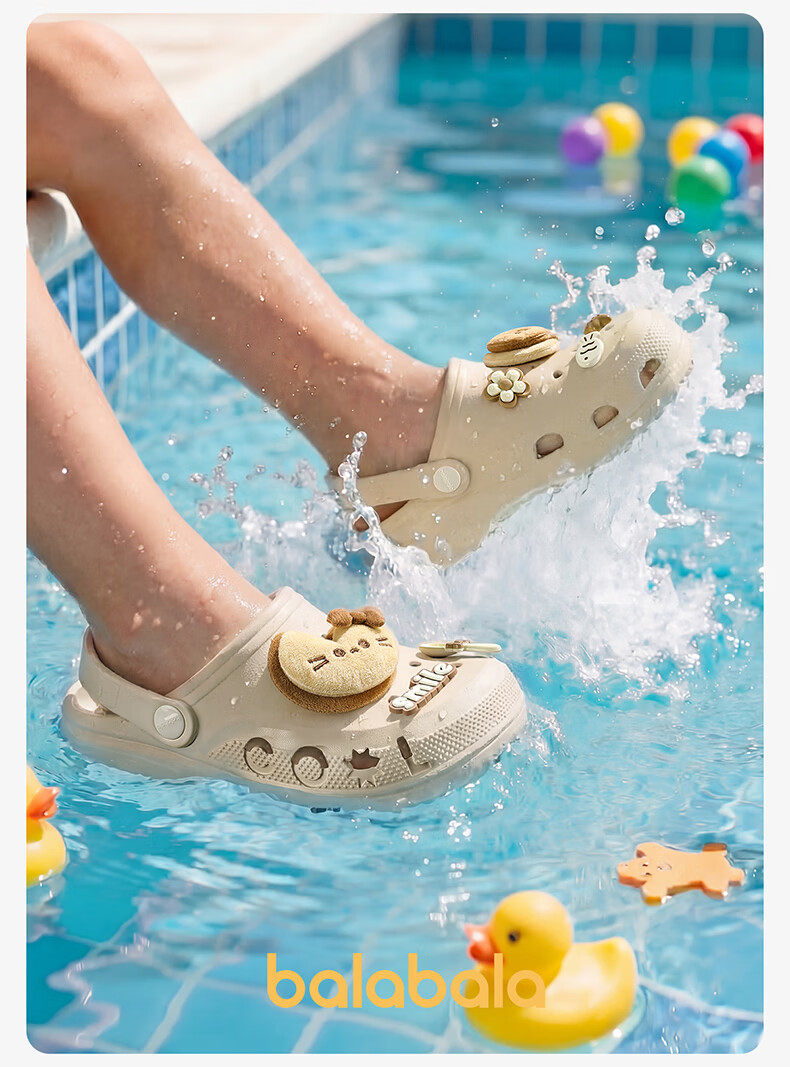 BALABALA Kids Girls Summer EVA Beach Clogs Soft Comfortable Outdoor Sandals 11