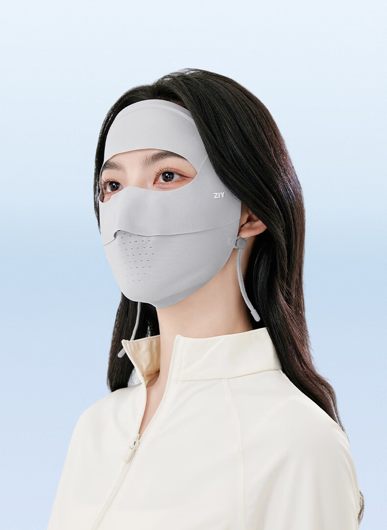 ZIY Sun Protection Face Mask Full Face Coverage Breathable Women's Summer Facekini UV Protection Face Cover Mask 2