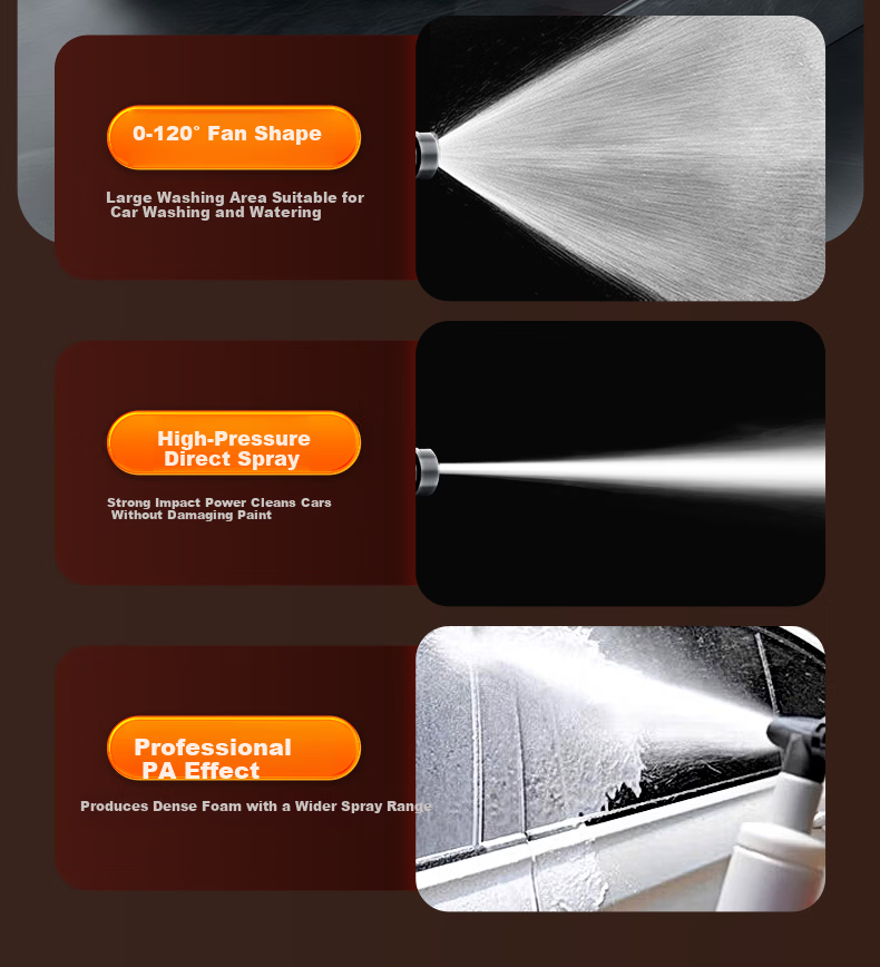 Huiduoduo High-Pressure Car Wash Gun Industrial Commercial Pure Copper Powerful Floor Cleaning Water Pressure 800 Bar 16