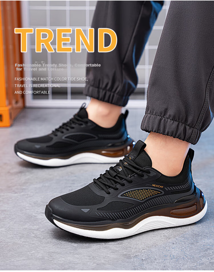 MEXICAN Men's Casual Sneakers Breathable Walking Basketball Running Shoes Beige Size 44 4