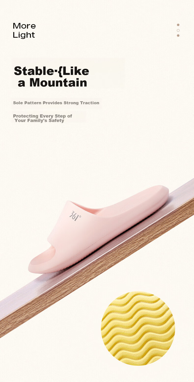 361° Feiyu SE Unisex Silent Thin Sole EVA Indoor Slippers Lightweight Soft Non-Slip Sandals 9