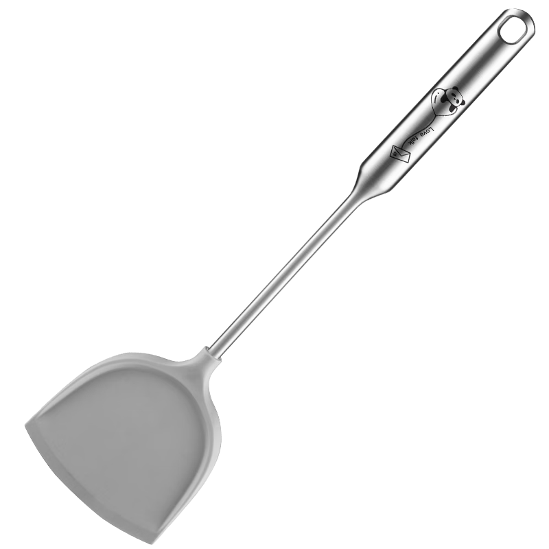 Chuida Huang Silicone Non-Stick Cooking Spatula with 304 Stainless Steel Handle High Temperature Resistant Frying Spatula