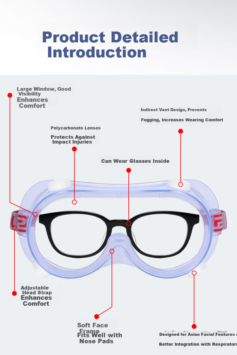 WOLSGIN Anti-Fog Chemical Experiment Full Seal Safety Goggles Cutting Splash-Proof Cycling Dustproof Windproof Protective Eyewear Orange 9