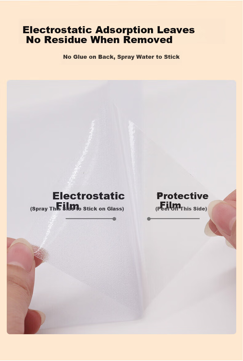 Xinuo Frosted Window Film Privacy Sticker Opaque Light-Transmitting Bathroom Door Anti-Peeping Protective Film 4