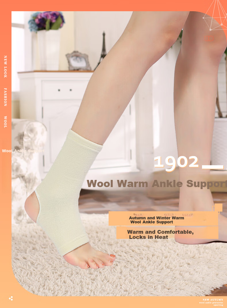 D&M Japan Original Merino Wool Ankle Support Warmth Sprain Protection One Size Fits All Single Pack 1