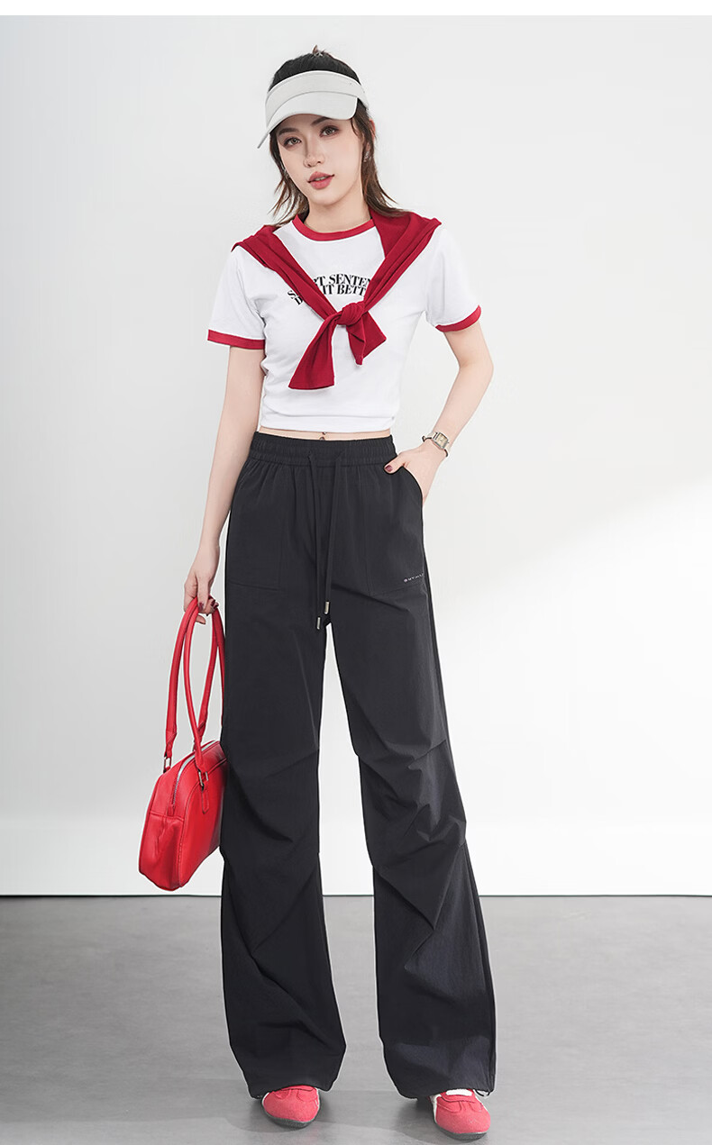 Borui Summer Lightweight Work Pants for Women 2026 New Quick-Dry Straight Casual Pants American Paratrooper Style 2