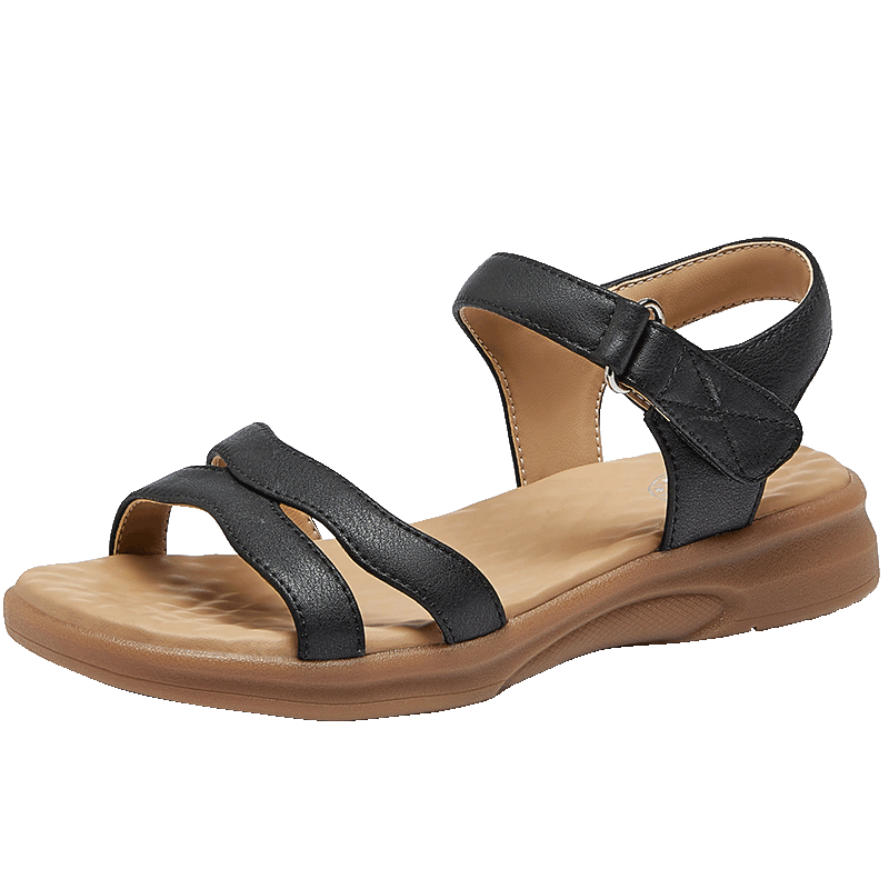 CAMEL Women's Sandals Relaxed Breathable Versatile Outdoor Beach Casual Shoes L26M504059 Black Size 39