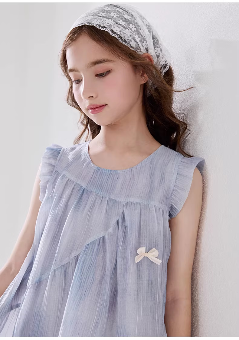 Disney Girls Summer Dress New Children's Tencel Chiffon Princess Dress EQ018 Yingluo Pink Size 130 9