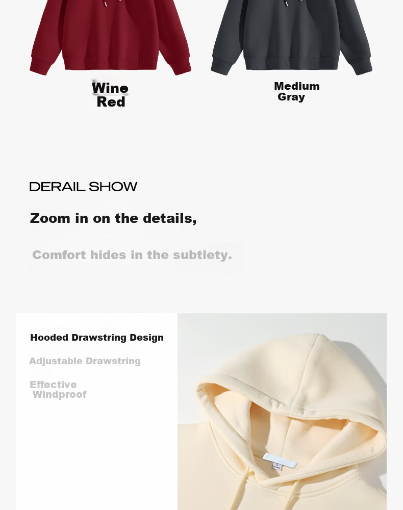 TonLion Men's Hoodie Spring Autumn Casual Loose Fit Lazy Style Unisex Sportswear Sweatshirt 14