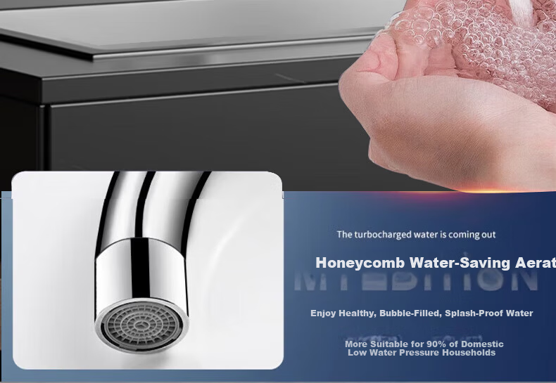 Baihan Kitchen Faucet Hot and Cold Two-in-One Stainless Steel High-Arc Kitchen Sink Faucet 8