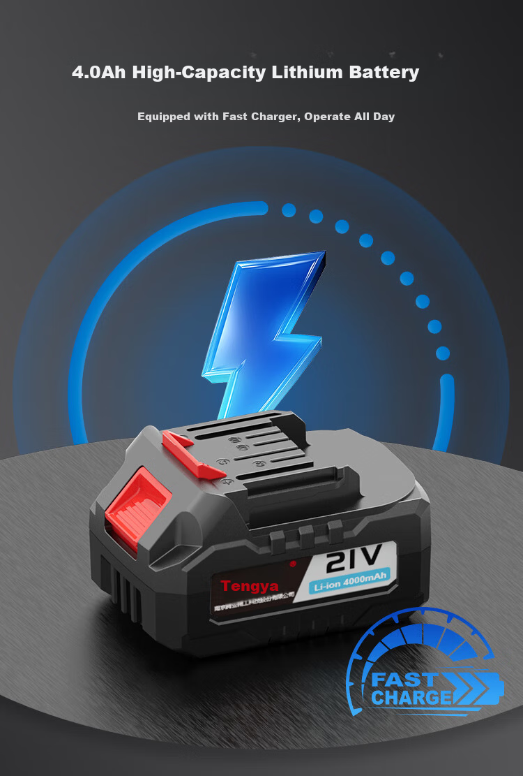 Tengya Electric Nail Gun Gas Nail Gun Gasoline Nail Gun Steel Nail Gun Lithium Battery Concrete DCCN40A Two Batteries One Charger 5