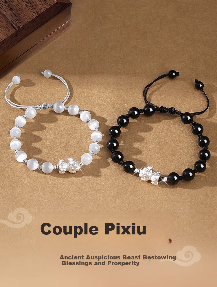 ALLOVE Pure Silver Pixiu Couple Bracelet for Women, 2026 New Style, Birthday Gift for Women on May 20 And Valentine's Day, Present for Girlfriend Or Wife 1