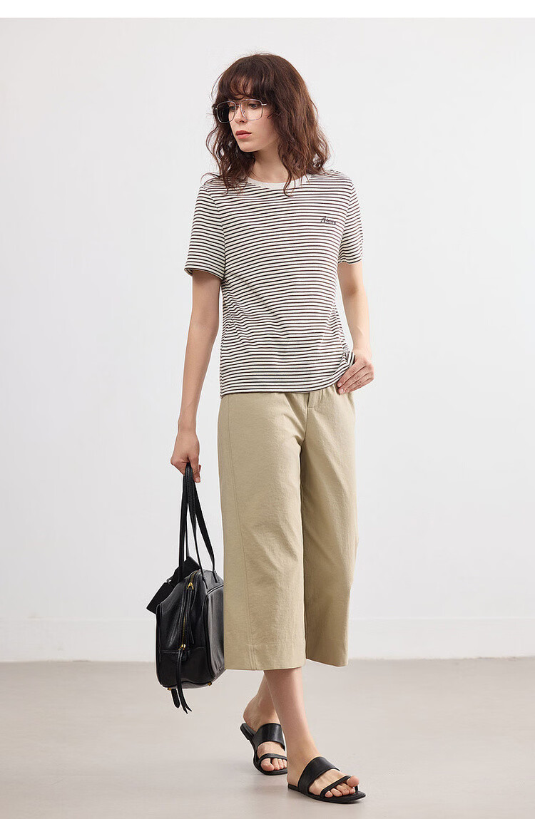 Demana [Walking Comfort] Summer Minimalist Commuter Seven-Point Straight-Leg Loose Slim Petite Women's Casual Pants 17