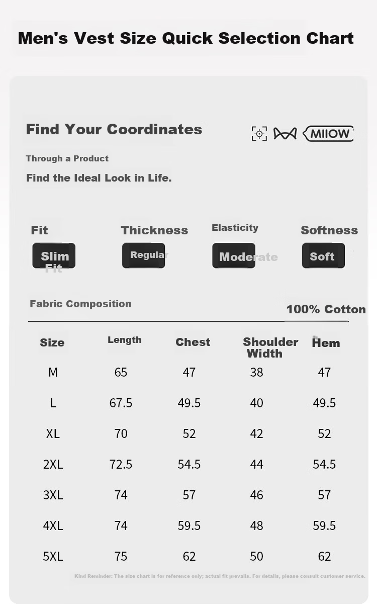 Miiow 100% Cotton Men's Vest Loose Fit Sleeveless Solid Color Base Layer Sports Fitness Tank Top 2