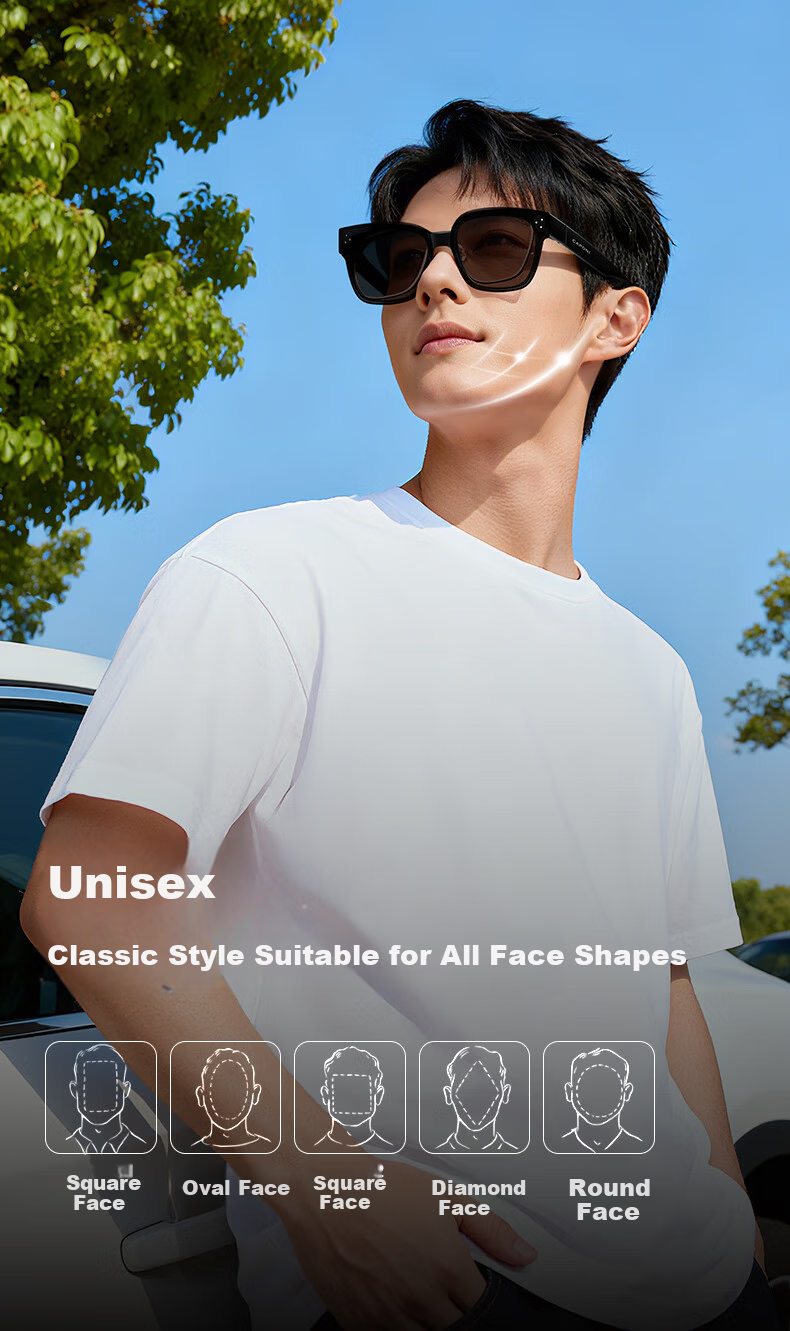 CAPONI Night Vision Driving Sunglasses Clip-On Unisex Photochromic Polarized Sunglasses Clip for Day and Night Use with Prescription Glasses 17