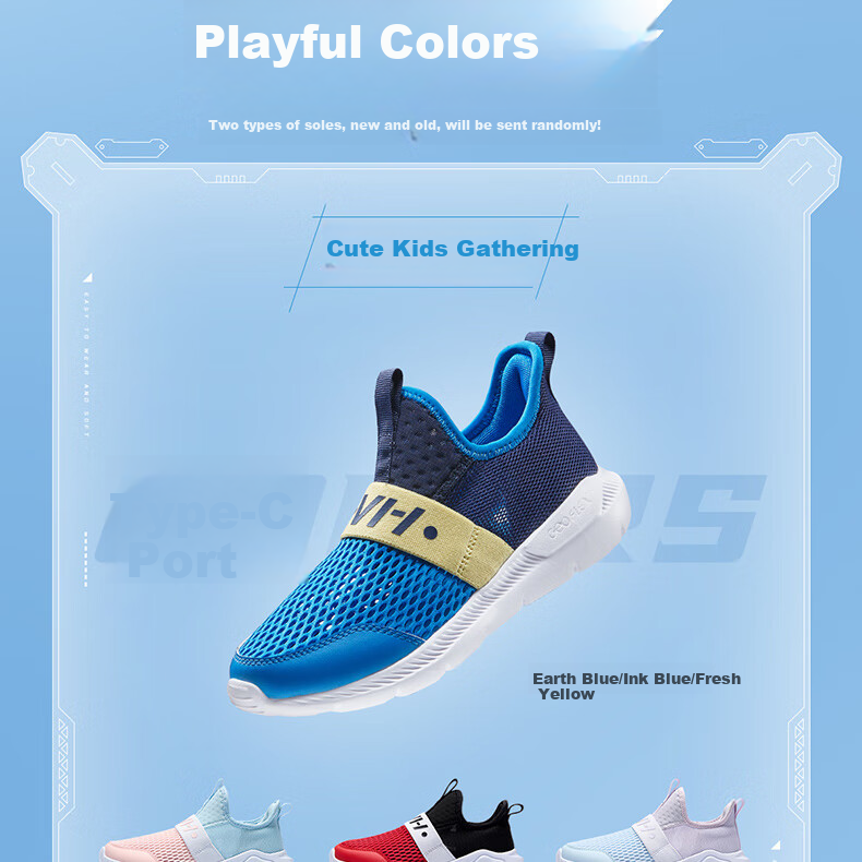 361° Children's Shoes, Kids' Sneakers Slip-On, Summer Boys And Girls Lightweight Breathable Laceless Running Shoes, Purple, Size 32 2