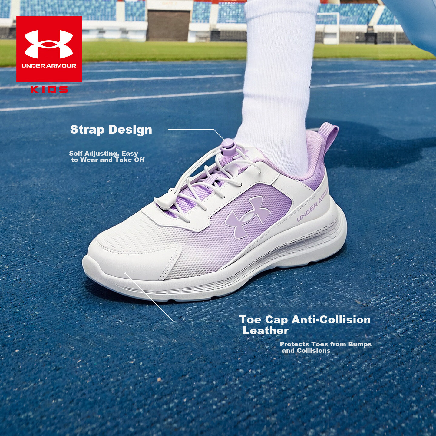 Under Armour Children's Shoes, New Style for Spring And Summer, Boys And Girls Big Kids Breathable Shock-Absorbing Running Shoes for Physical Exams And Sports