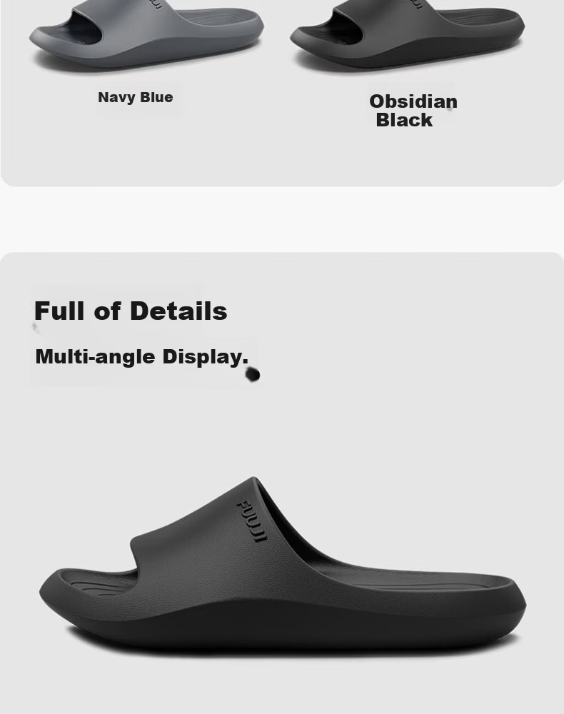 FUUJI Anti-Slip Odor-Resistant Antibacterial Shower Slippers Unisex Indoor Outdoor Bath Sandals FJ8711 Dark Khaki Size 44-45 14