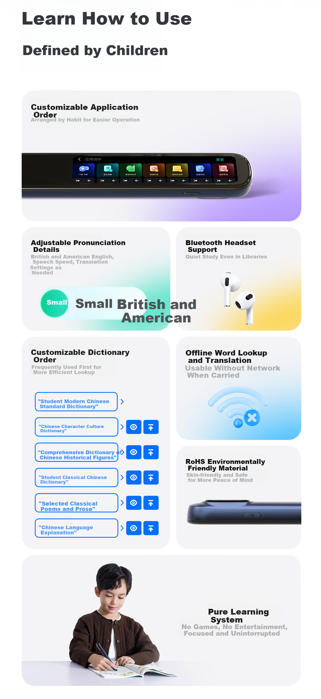 IFLYTEK AI Dictionary Pen X9 Pro【New Release】English Learning Tool Word Reading and Translation Pen Portable All-Subject Learning Device for Elementary, Middle, and High School Students 11