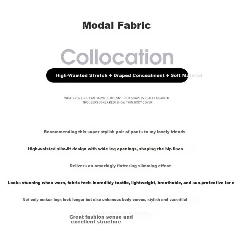 Modal Women's Suit Pants 2026 Spring Summer New Milk Puff Yamamoto Wide-Leg High-Waist Loose Slim Casual Trousers 3