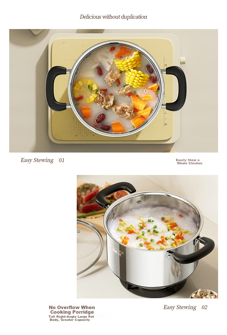 MAXCOOK 20cm 316 Stainless Steel Double-Layer Soup Pot Steamer MCT3013 9