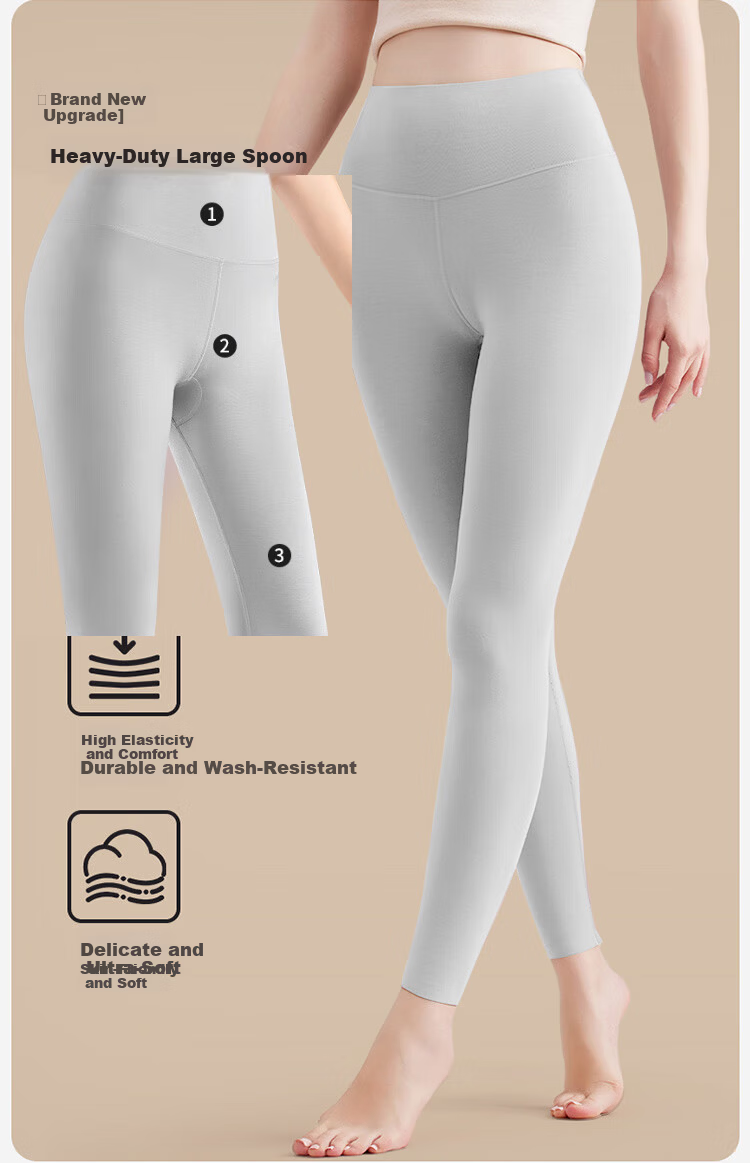 GRACEWELL 10A Modal Thermal High-Waist Seamless Women's Leggings 2025 New Thin Autumn Winter Base Layer Pants 2