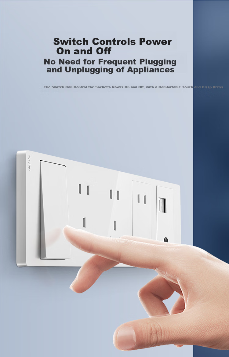 BULL GTE Series Kitchen Socket 10A Socket with Independent Switch Panel GTE603 Gold 9