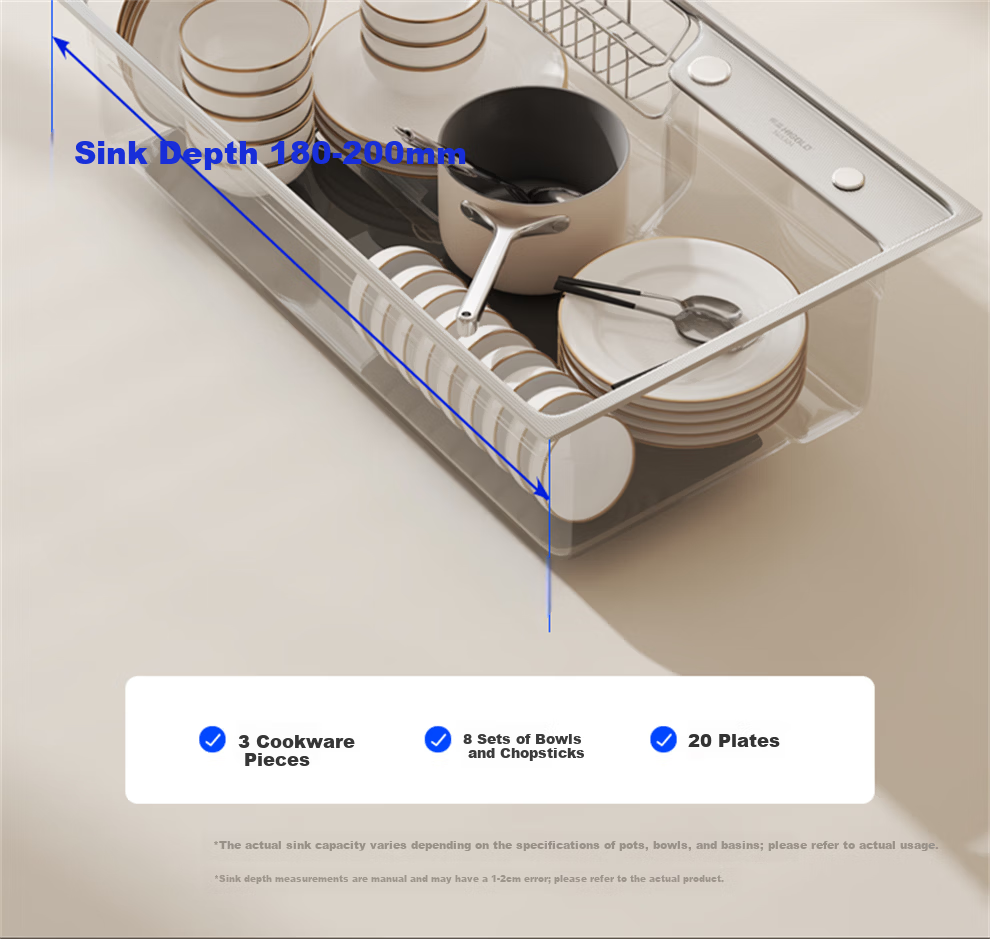 HIGOLD Kitchen Sink Embossed Raindrop Large Single Bowl 304 Stainless Steel Countertop Middle and Lower Vegetable Washing Basin with Strainer MAX 19