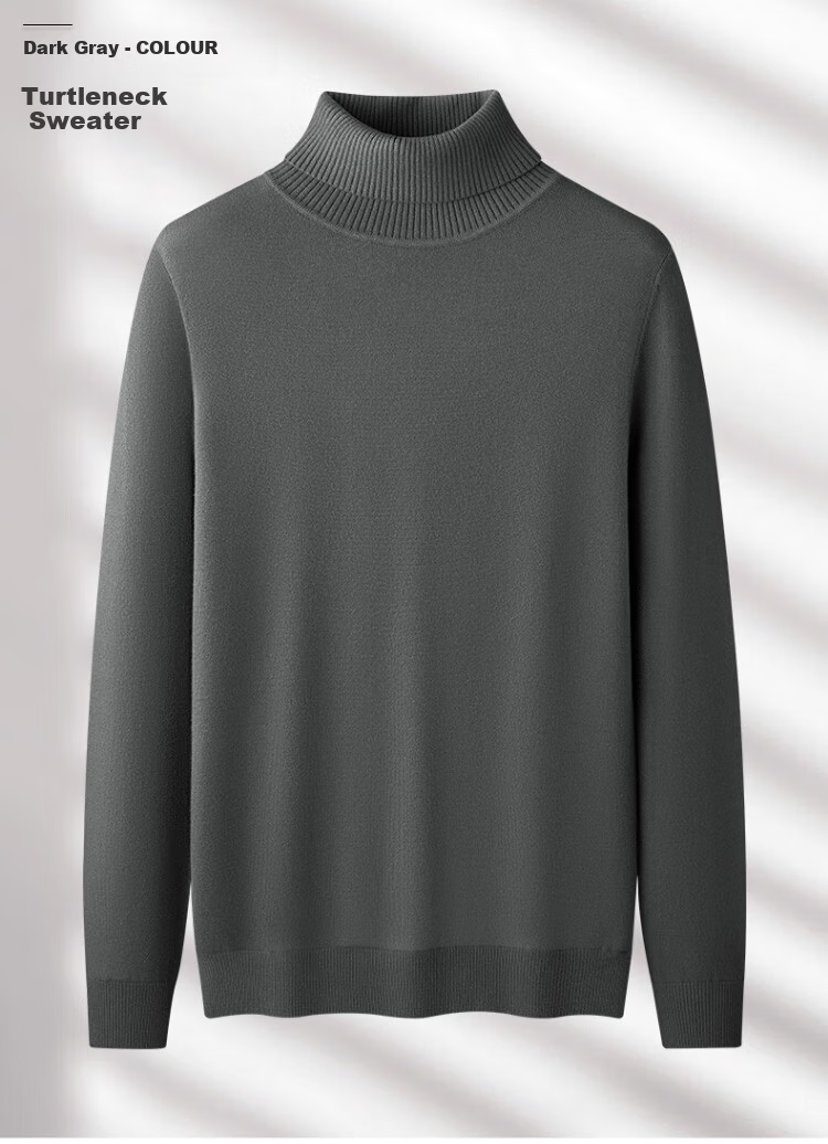 LangSha Men's Half Turtleneck Wool Sweater Winter Thermal Base Layer 10A Grade Antibacterial Knit Warm Underwear 11
