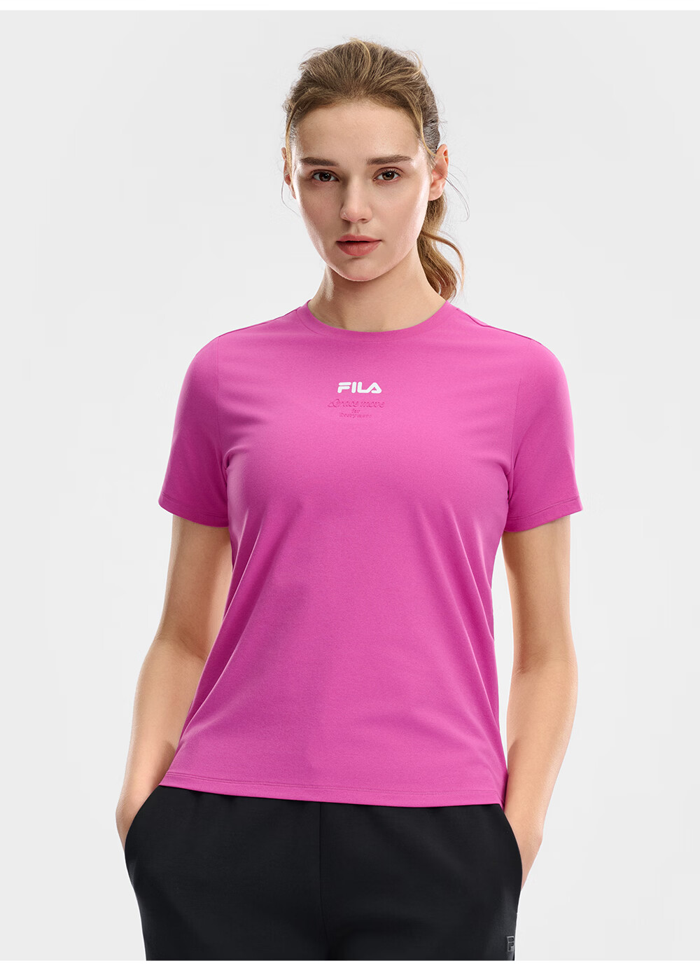 FILA Official Colorful Women's Short Sleeve T-Shirt 2026 Summer Moisture-Wicking Quick-Dry Fitness Sports Yoga Running Tee 32