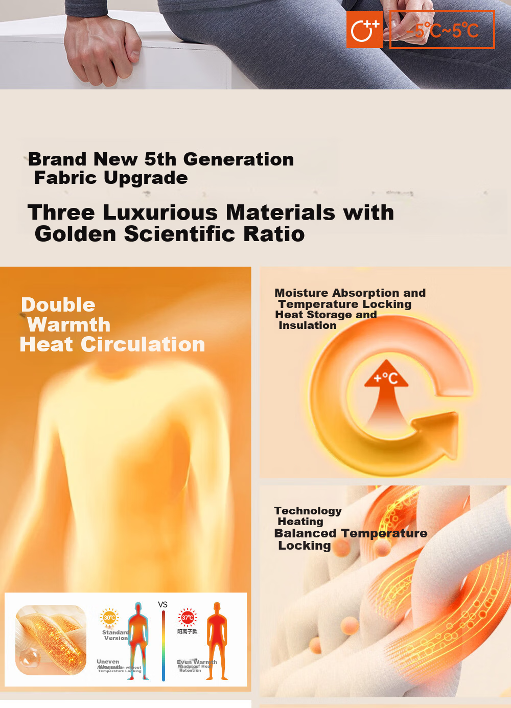 Urban Beauty [Tencel Modal] Thermal Underwear Set for Men Autumn Long Johns and Shirt, German Velvet Heat-Generating, Fleece-Lined, Thickened Autumn Winter New Arrival 2