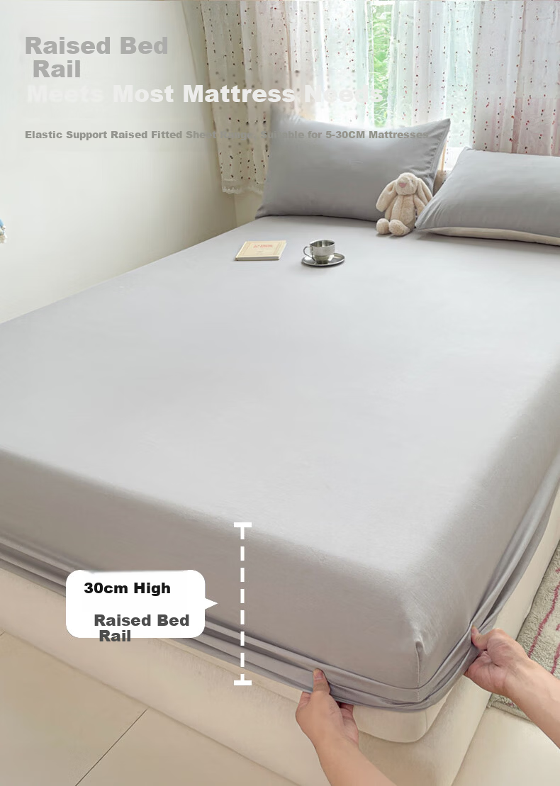 Miiow 100% Cotton Fitted Sheet Pure Cotton Mattress Protector Dustproof Cover 180x200cm 8