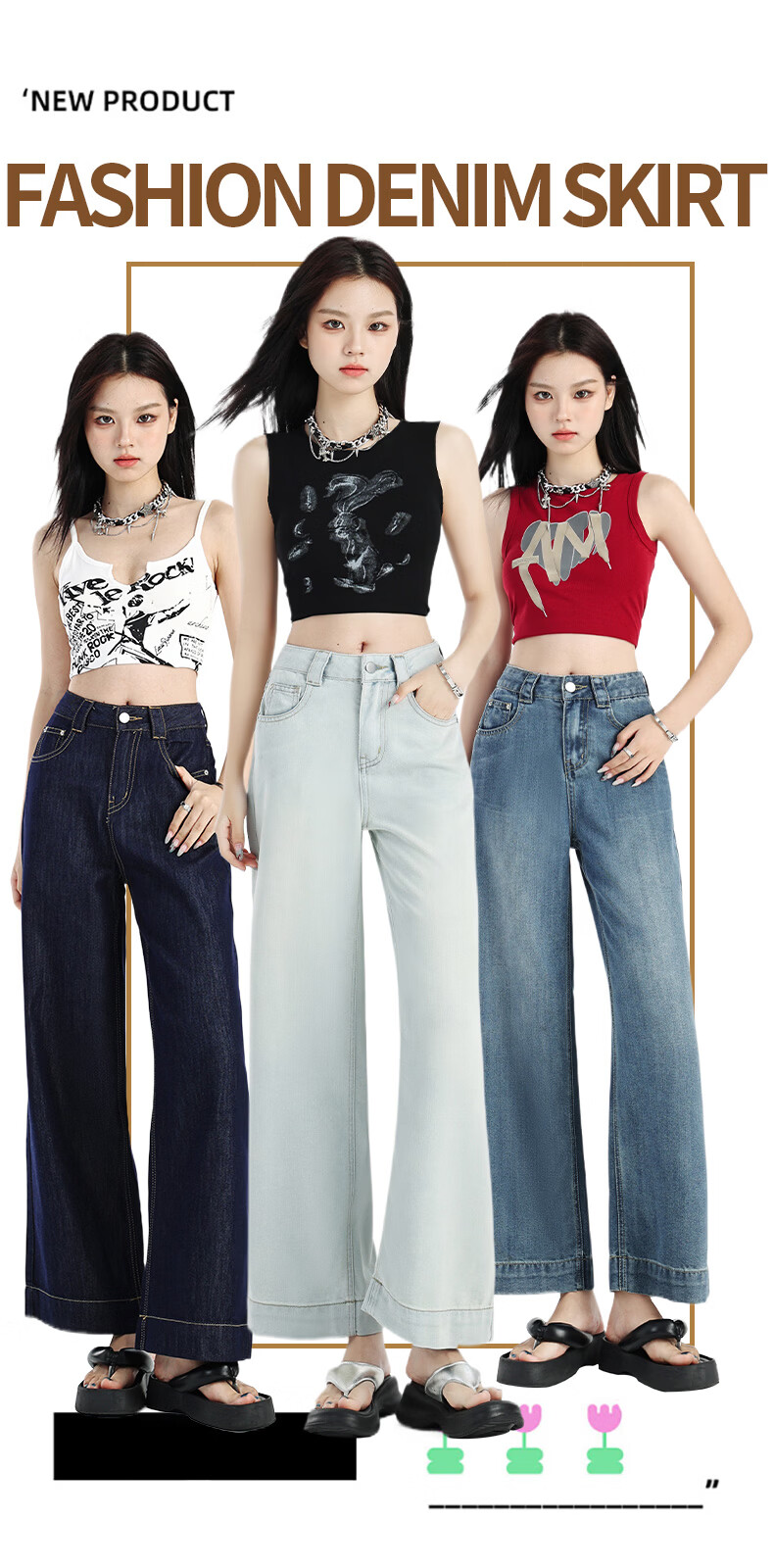 Pierre Cardin Jeans for Women, Summer High-Waisted Loose-Fit Slimming Lyocell Casual Straight-Leg Versatile Cropped Pants, Vintage Blue M 15