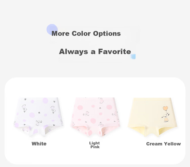 Jiusuiban 7A Antibacterial Children's Underwear Girls 50S Modal Thin Boxer Shorts Toddler Silk Crotch Cartoon Puppy Shorts 7
