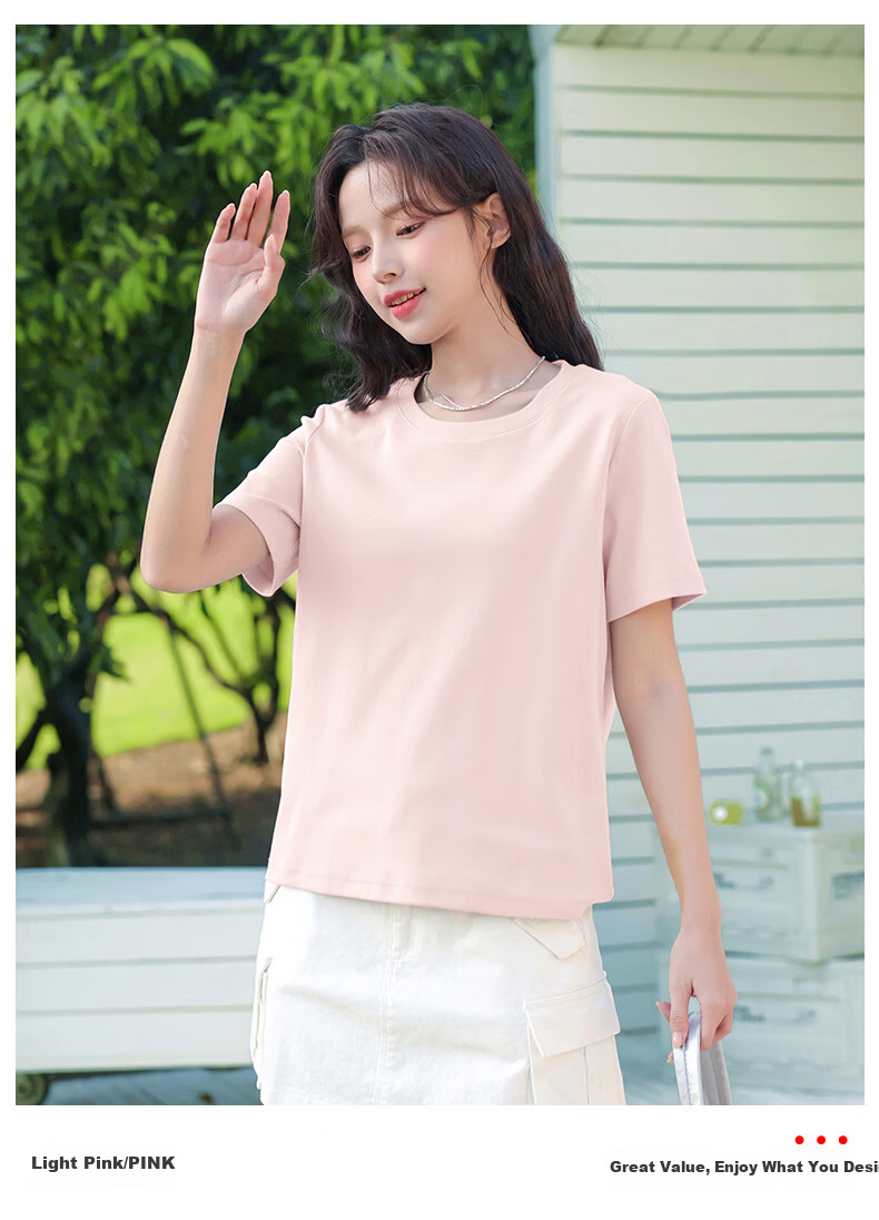 Baleno S&K Solona Cooling Short Sleeve T-Shirt Women 2026 Summer Regular Fit Simple Solid Color Crew Neck Top 13
