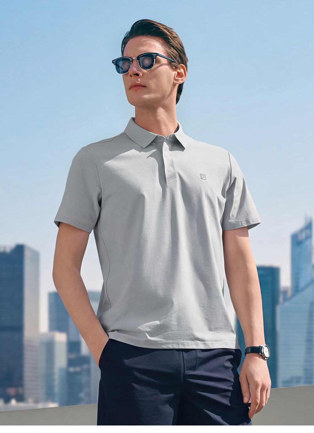 FILA Official Wang Yang Men's Knitted Short Sleeve Polo Shirt 2026 Summer Moisture-Wicking Quick-Dry Comfortable Top 6