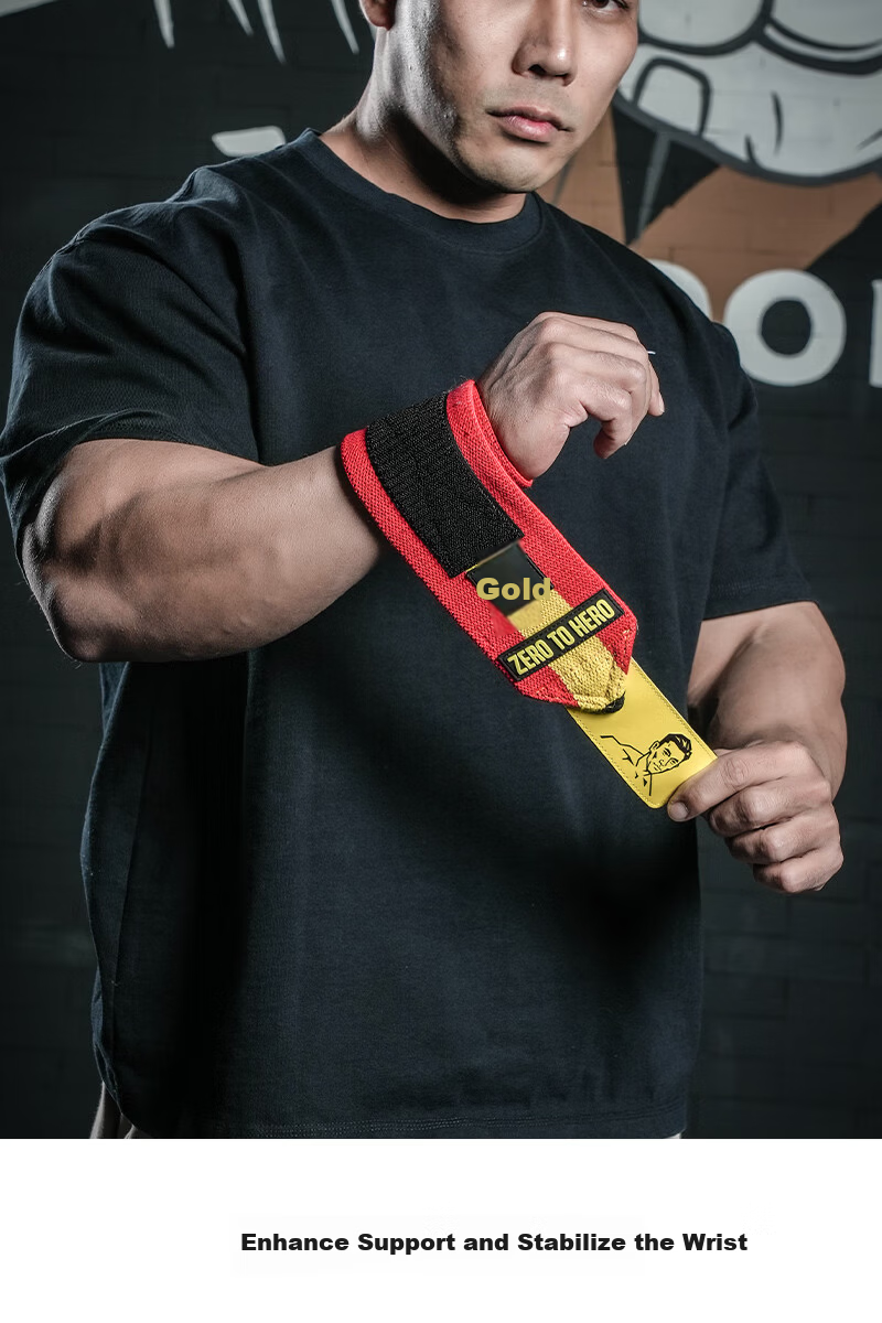 ZERO TO HERO Wrist Support Jinshicheng Collaboration Wrist Wraps Fitness Bench Press Training Deadlift Compression Anti-Sprain Assistance 3