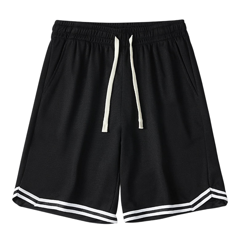 GLM Men's Summer Breathable Shorts, Loose Fit Five-Point Beach Running Fitness Sports Pants