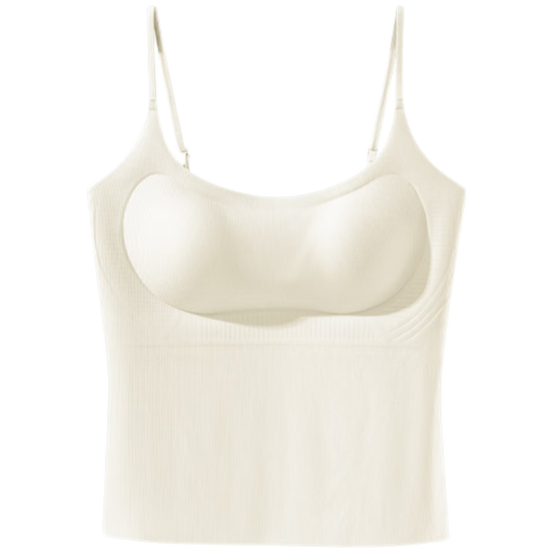 Borui Ice Silk Seamless Cooling Integrated Camisole Bra with Padded Cups Women's Summer Back Beauty Base Top
