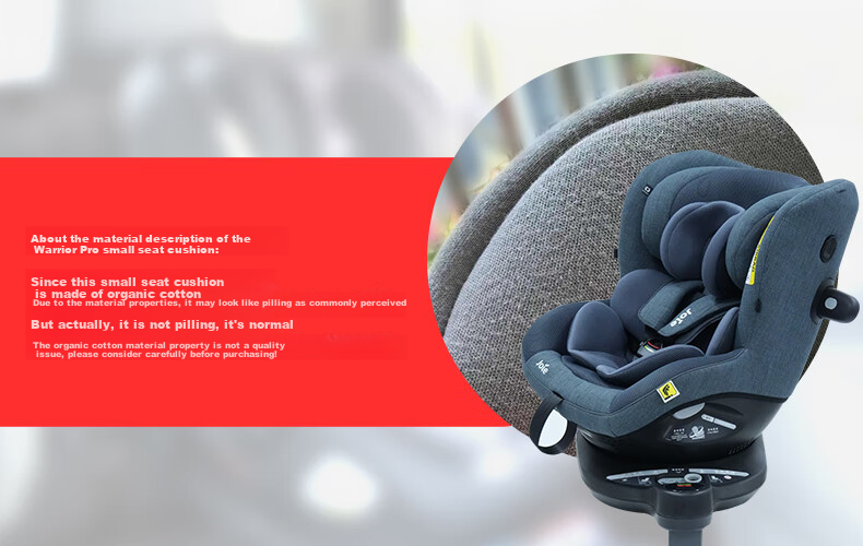 JOIE Child Safety Seat 0-4 Years ADAC Tested 360° Rotation i-Size Certified Gyro Warrior Pro Gray 1