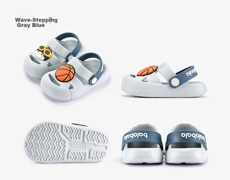 Balabala Kids Cartoon EVA Soft Sole Holey Sandals Boys Girls Summer Indoor Outdoor Beach Slippers 8
