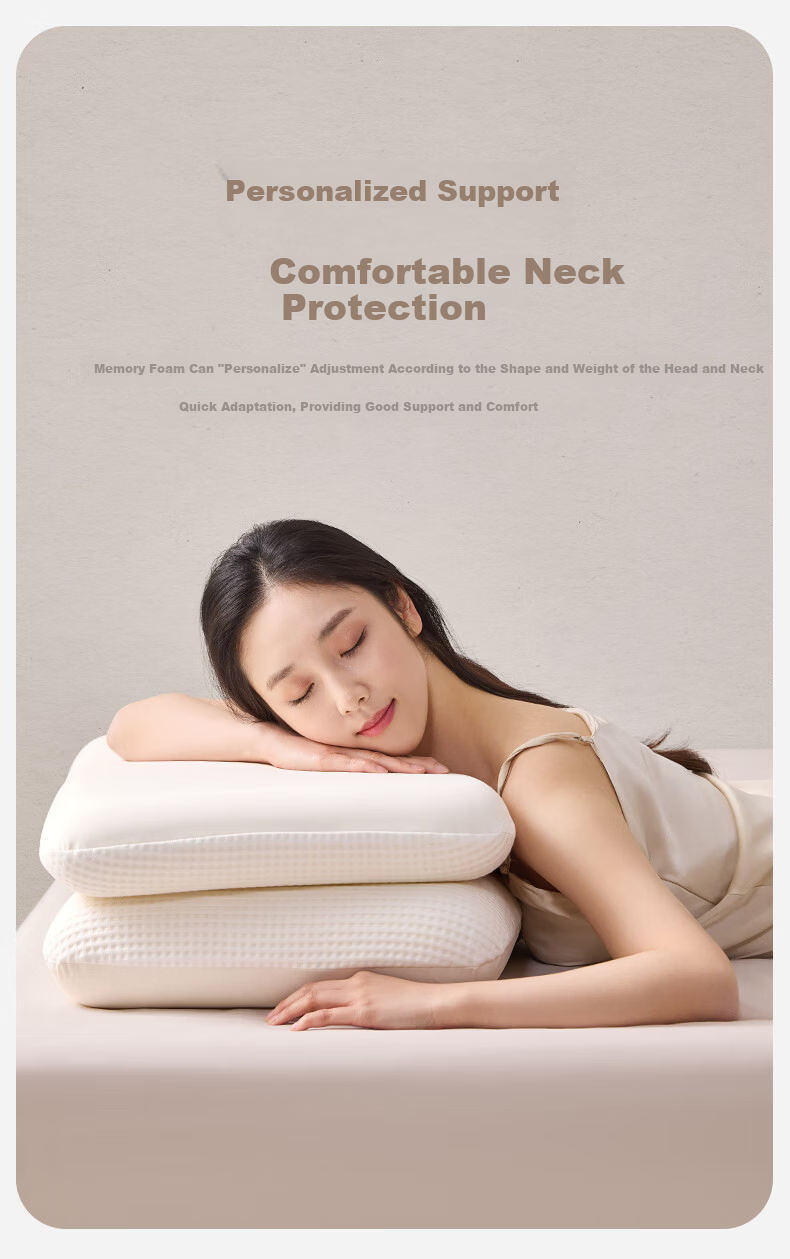 LUOLAI Home Textiles Memory Foam Pillow Cervical Pillow Slow Rebound Memory Cotton Zero Pressure Deep Sleep Hotel Pillow Height 8cm 2