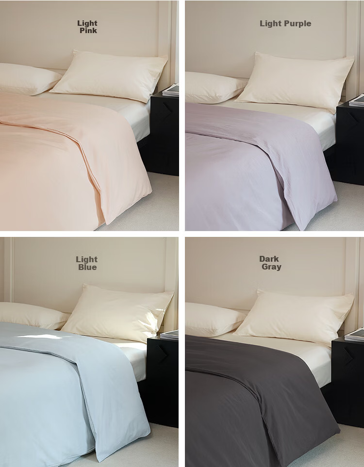 MIDO HOUSE Mingdu 60s Cotton Duvet Cover Single Piece Dormitory Cotton Duvet Cover Single A-Class 150*200cm Light Purple 5