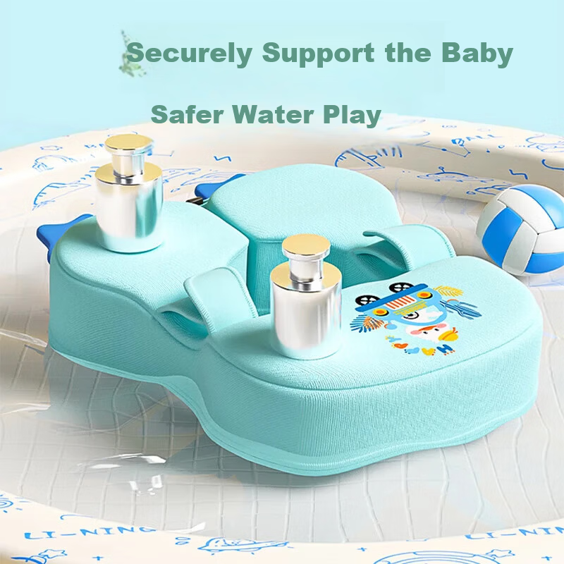 Li-Ning Inflatable-Free Baby Swimming Ring Underarm Float for 2-Year-Olds Infant Bath Seat Ring