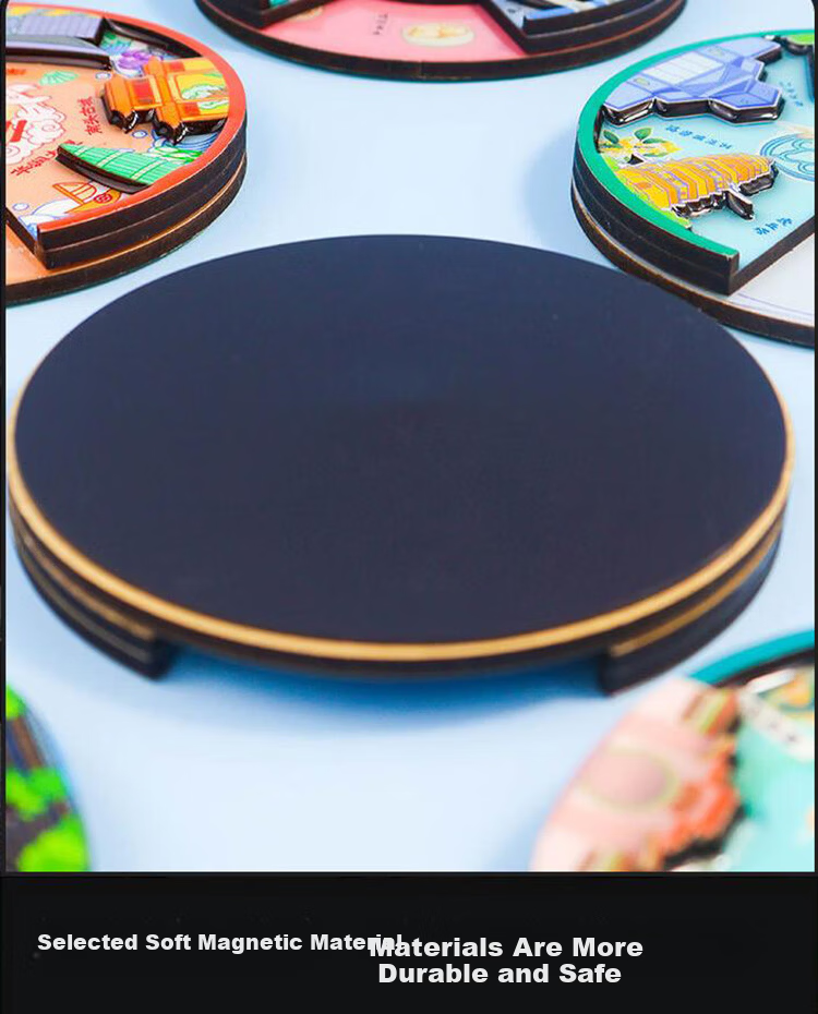 Yiju Changning Rotatable City Cultural Creative Refrigerator Magnet Travel Souvenir China City Landmark Spin Plate Luoyang 4