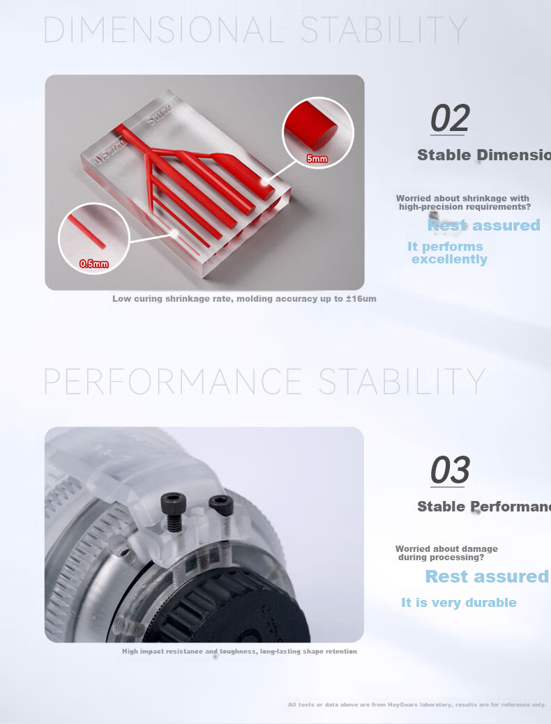 HEYGEARS Universal High-Transparency PAT10 Resin Low-Odor Precision-Enhancing High-Precision Photocurable Photosensitive Resin 10