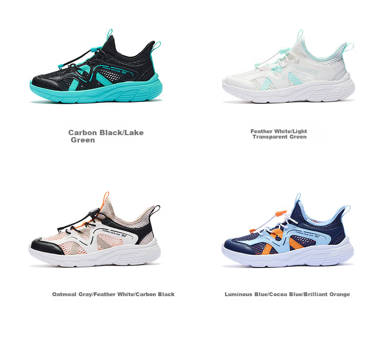 361° Kids Sports Shoes Summer 26 Boys and Girls Large Mesh Breathable Lightweight Soft Elastic School Running Shoes 14