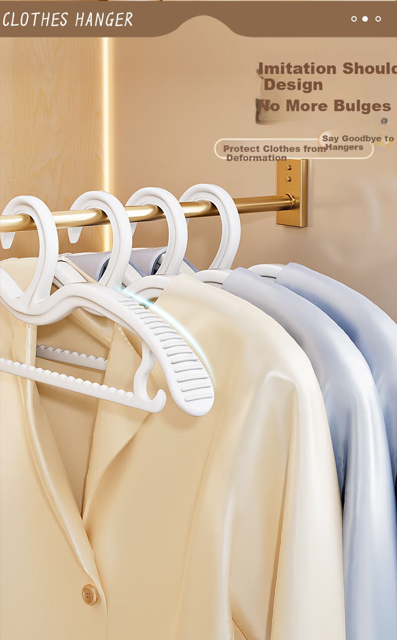 Jialifang Resin Children's Hangers, Non-Slip, Seamless, Thickened Drying Rack, Pack of 10, 35cm, for Infants And Toddlers 6